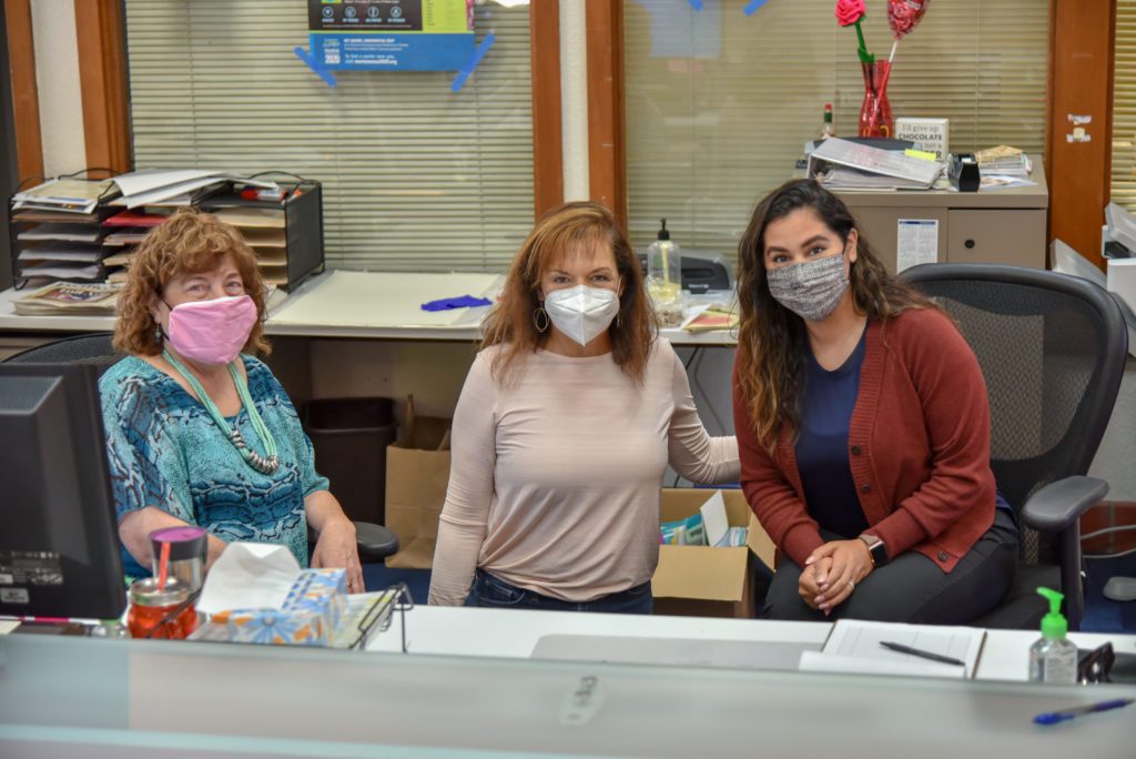 Vivalon Front desk employees wearing masks