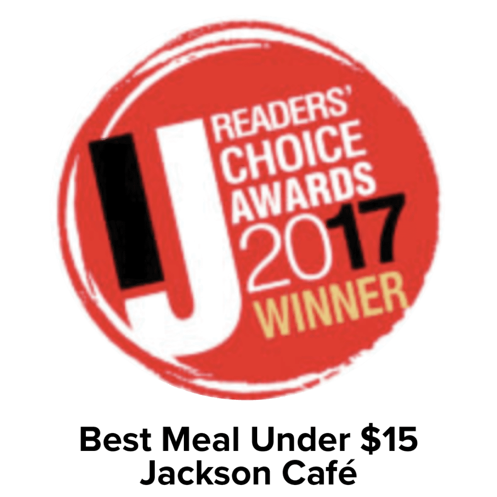 award badge Marin IJ Readers Choice best meal under $15 Jackson Cafe 2017