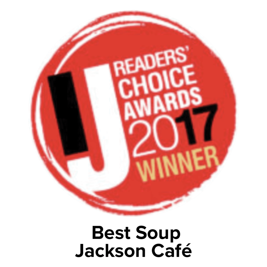award badge Marin IJ Readers Choice Best Soup Jackson Cafe 2017