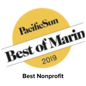 award badge Pacific Sun Best of Marin Best Nonprofit 2019