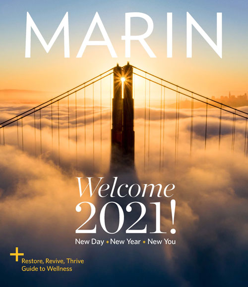 Cover of January 2021 Marin Magazine