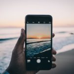 Image of iPhone at beach